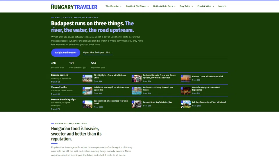 Homepage snapshot at launch