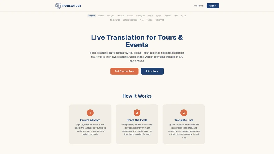 Homepage snapshot at launch