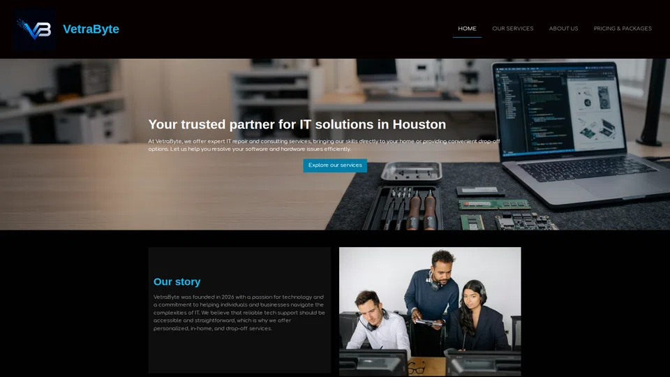 Homepage snapshot at launch
