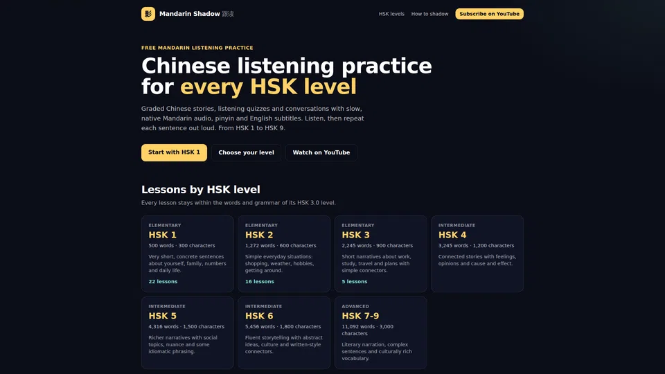 Homepage snapshot at launch