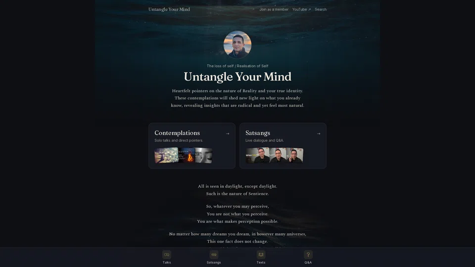 Homepage snapshot at launch