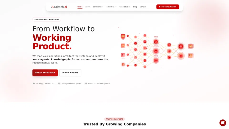 Homepage snapshot at launch