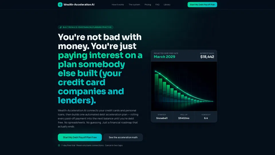 Homepage snapshot at launch