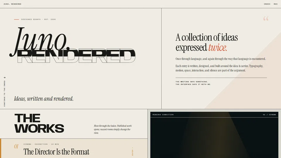 Homepage snapshot at launch