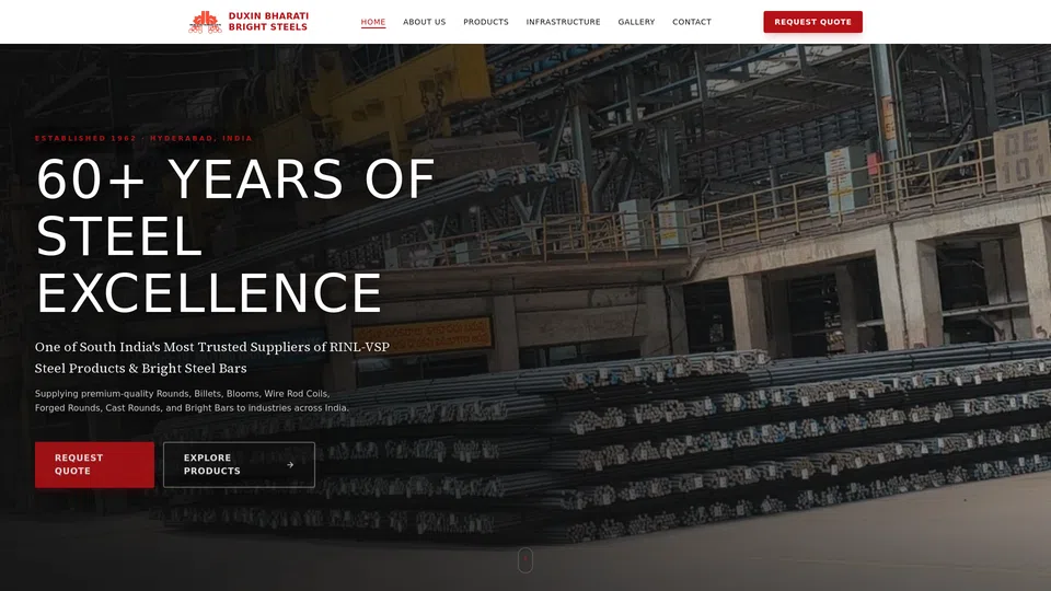 Homepage snapshot at launch