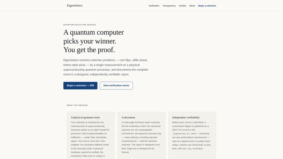 Homepage snapshot at launch