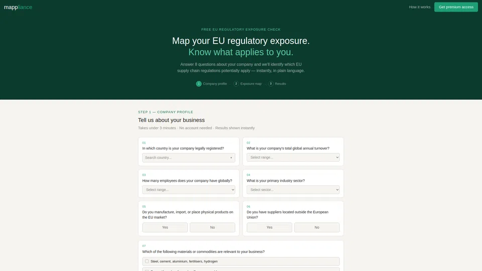 Homepage snapshot at launch