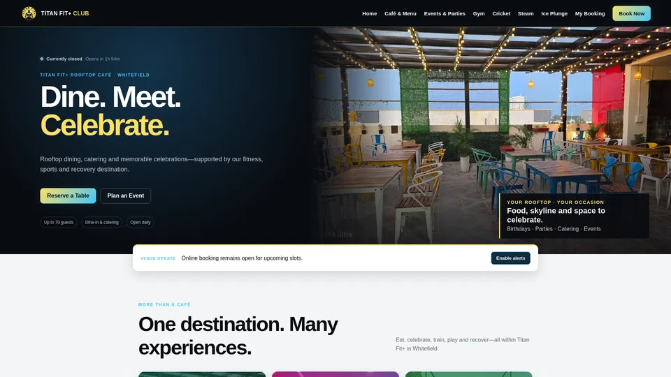 Homepage snapshot at launch