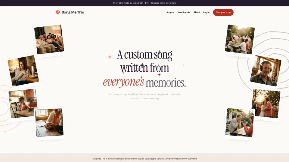 Homepage snapshot at launch