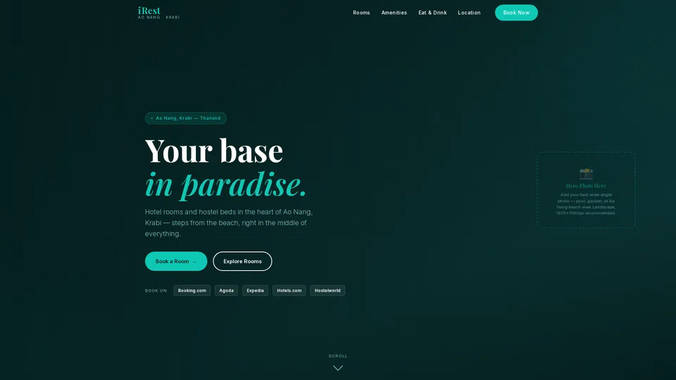 Homepage snapshot at launch