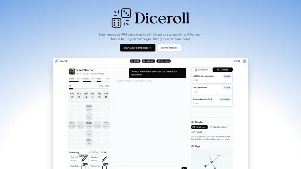 Homepage snapshot at launch