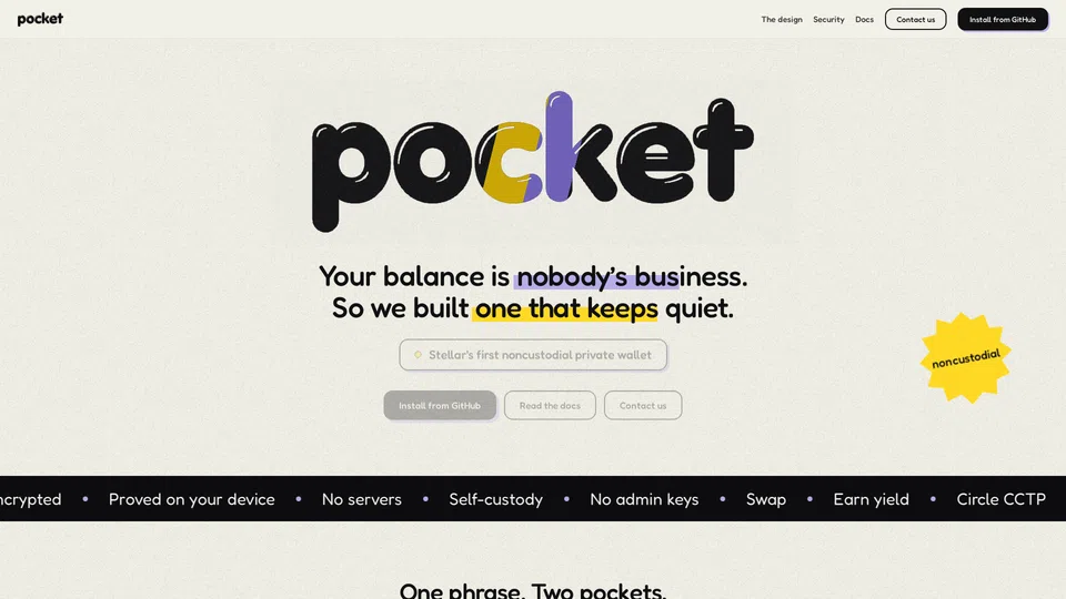 Homepage snapshot at launch