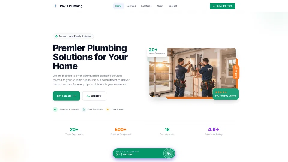 Homepage snapshot at launch
