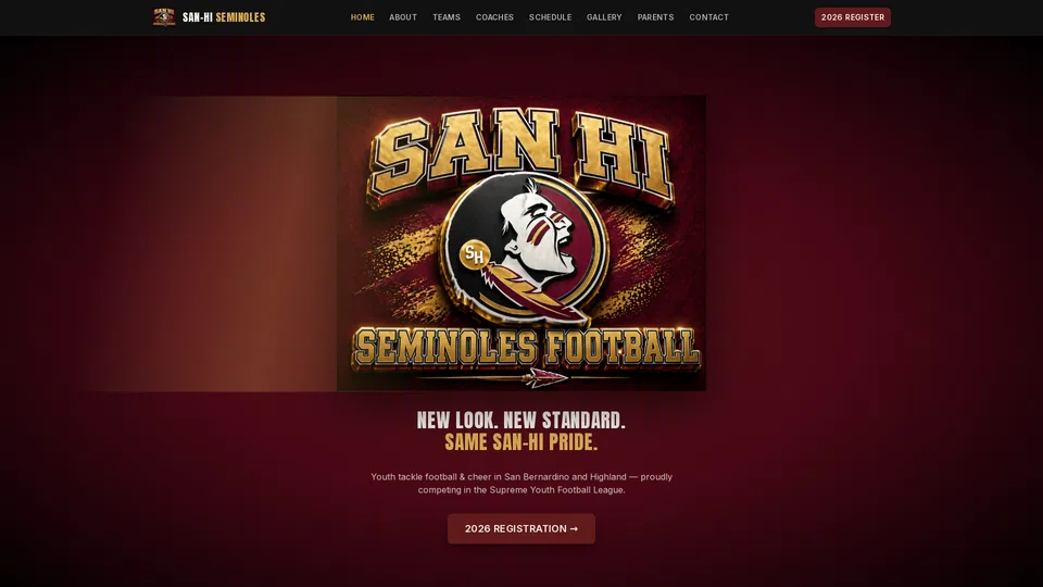 Homepage snapshot at launch