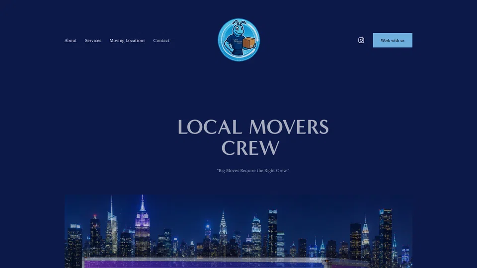 Homepage snapshot at launch