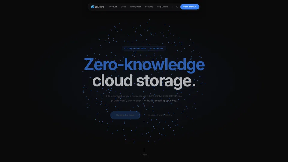 Homepage snapshot at launch