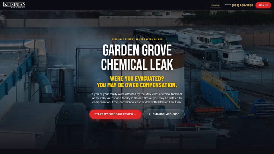 Homepage snapshot at launch
