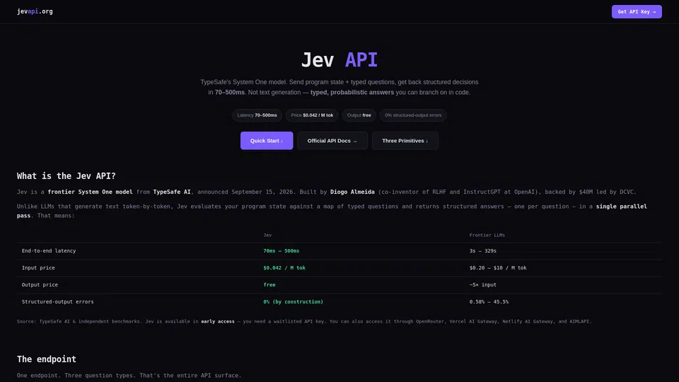 Homepage snapshot at launch