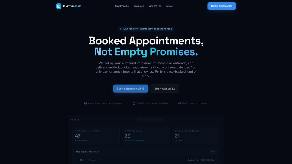 Homepage snapshot at launch