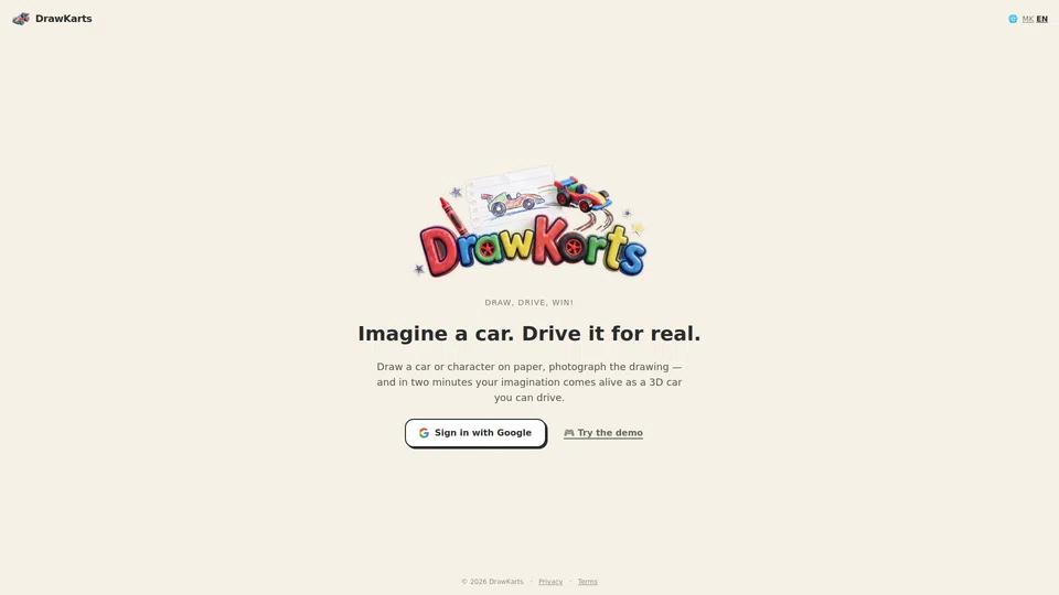 Homepage snapshot at launch
