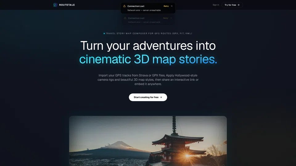 Homepage snapshot at launch