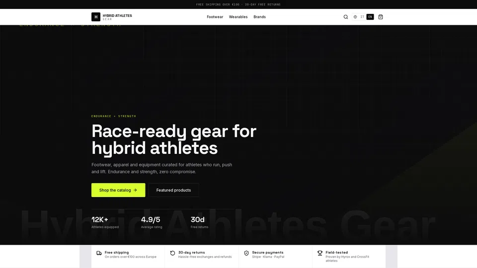 Homepage snapshot at launch