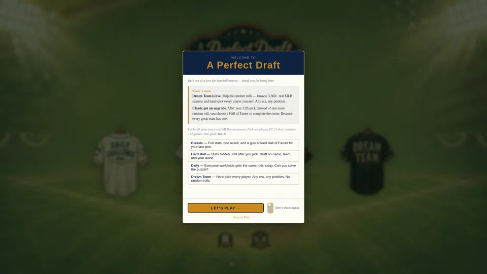 Homepage snapshot at launch