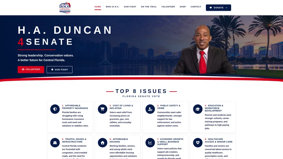 Homepage snapshot at launch
