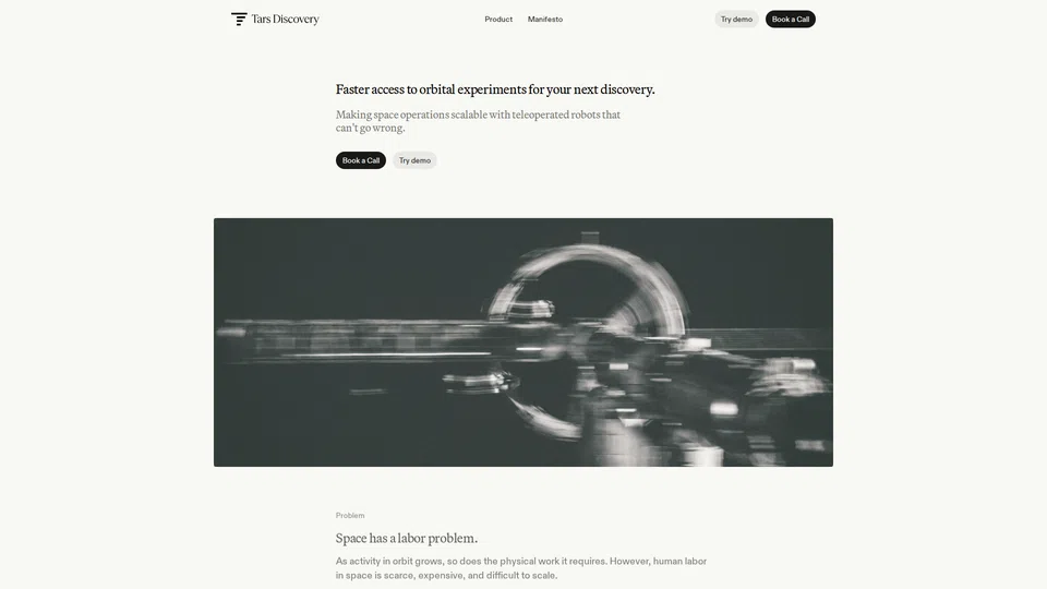 Homepage snapshot at launch