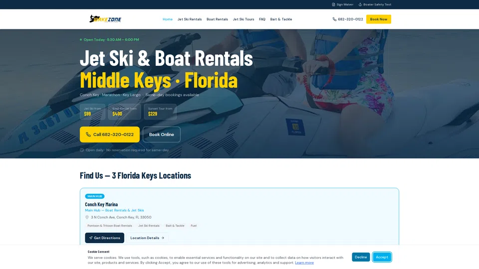 Homepage snapshot at launch