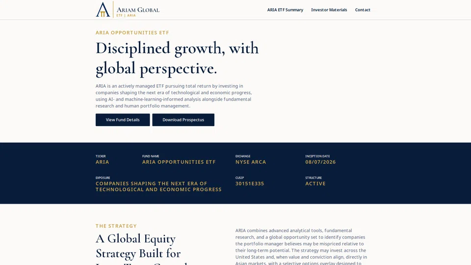 Homepage snapshot at launch