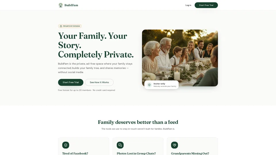 Homepage snapshot at launch