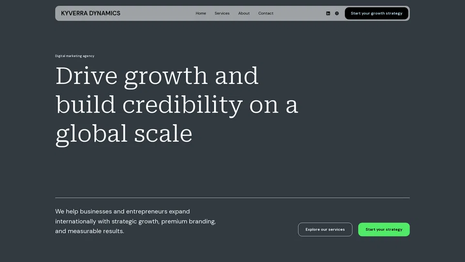 Homepage snapshot at launch
