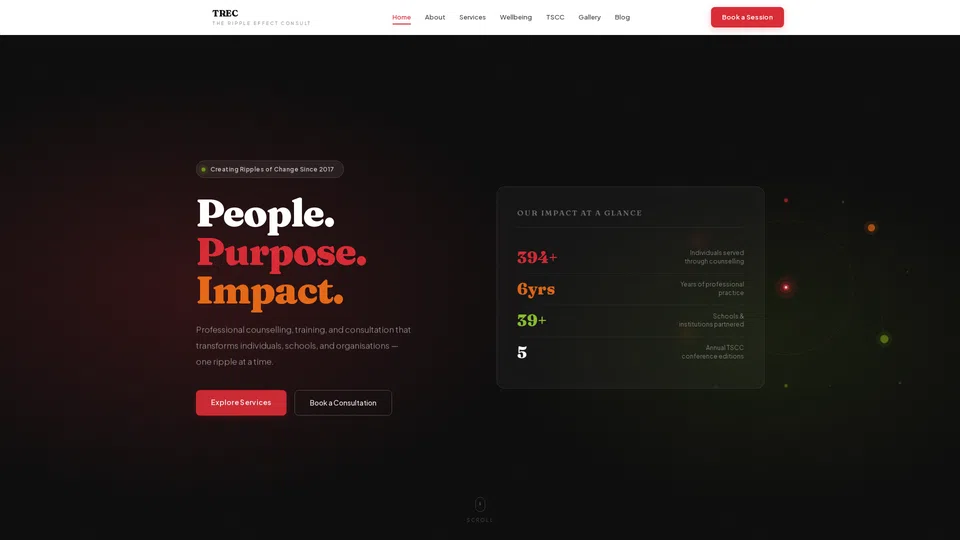 Homepage snapshot at launch