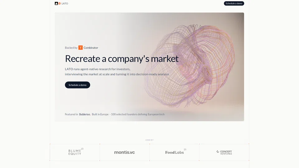Homepage snapshot at launch