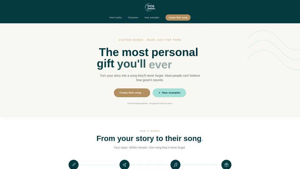Homepage snapshot at launch