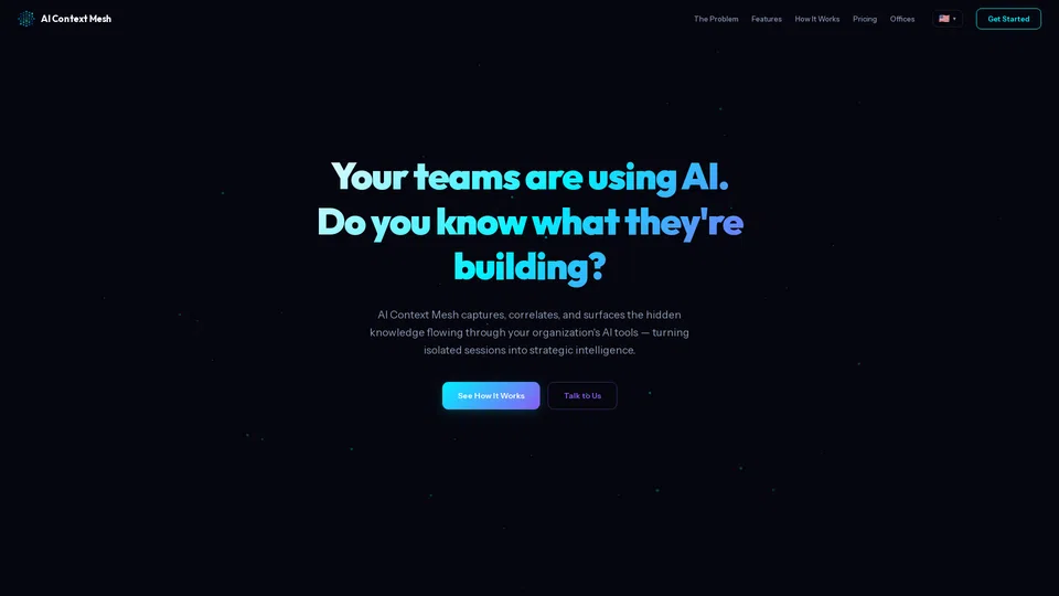 Homepage snapshot at launch