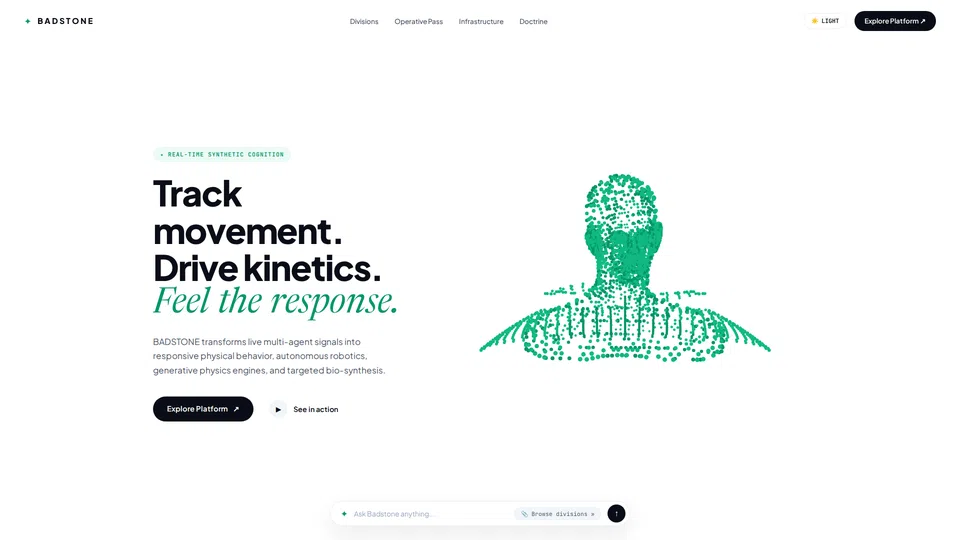 Homepage snapshot at launch