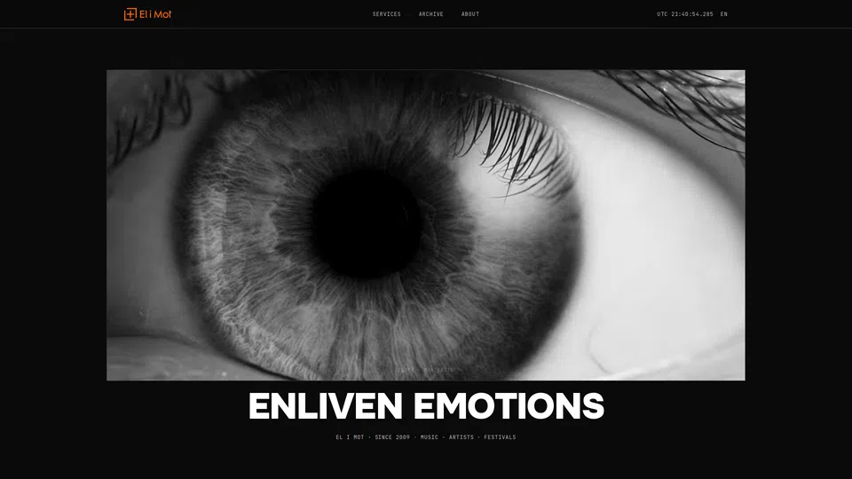 Homepage snapshot at launch