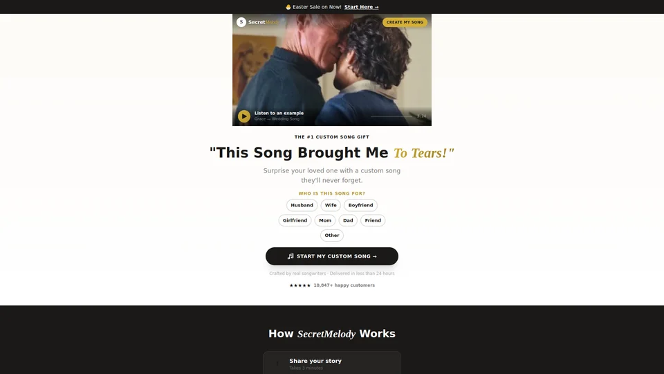 Homepage snapshot at launch
