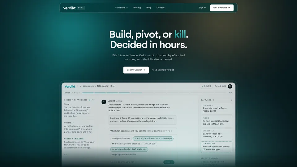Homepage snapshot at launch