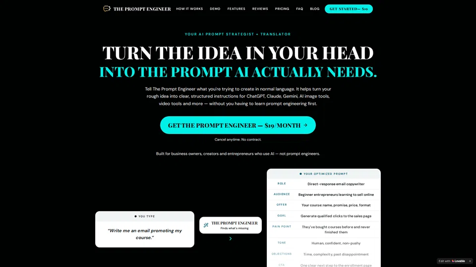 Homepage snapshot at launch