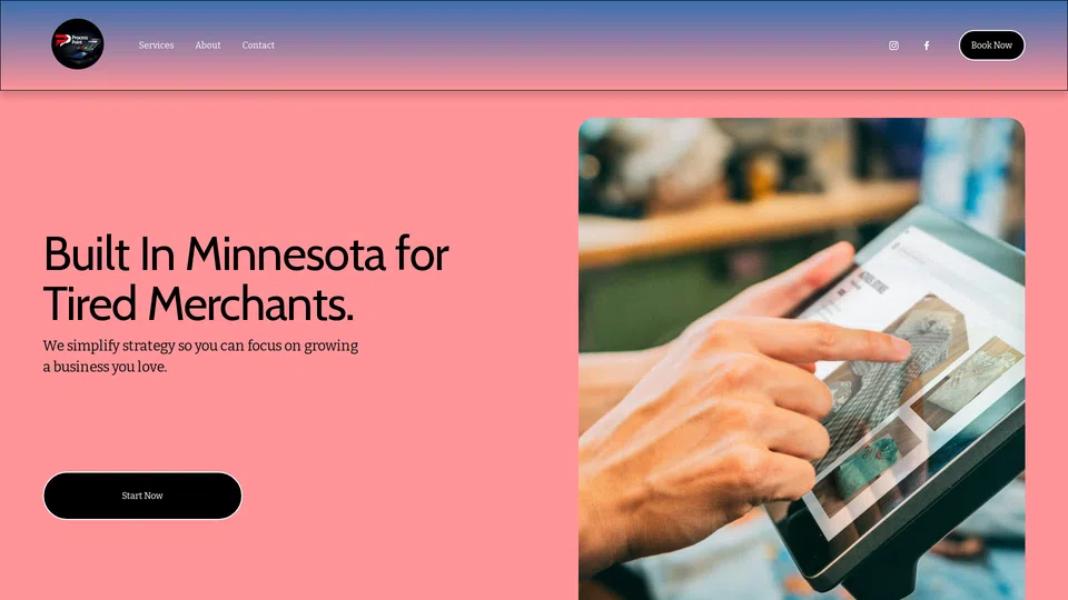 Homepage snapshot at launch