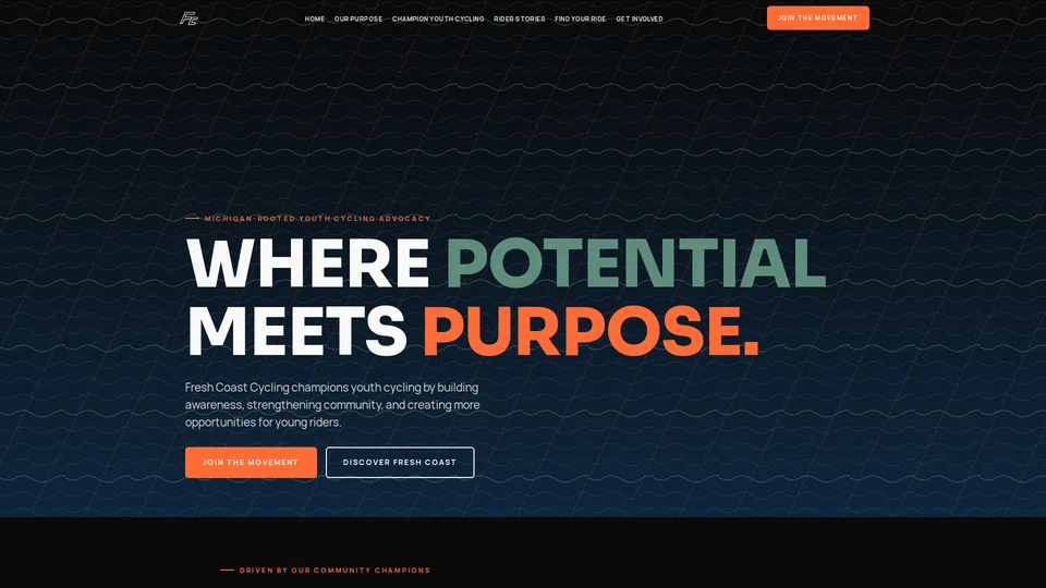Homepage snapshot at launch