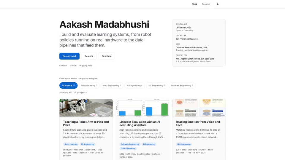 Homepage snapshot at launch