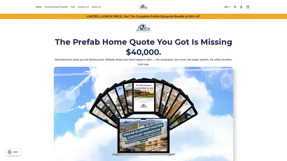Homepage snapshot at launch