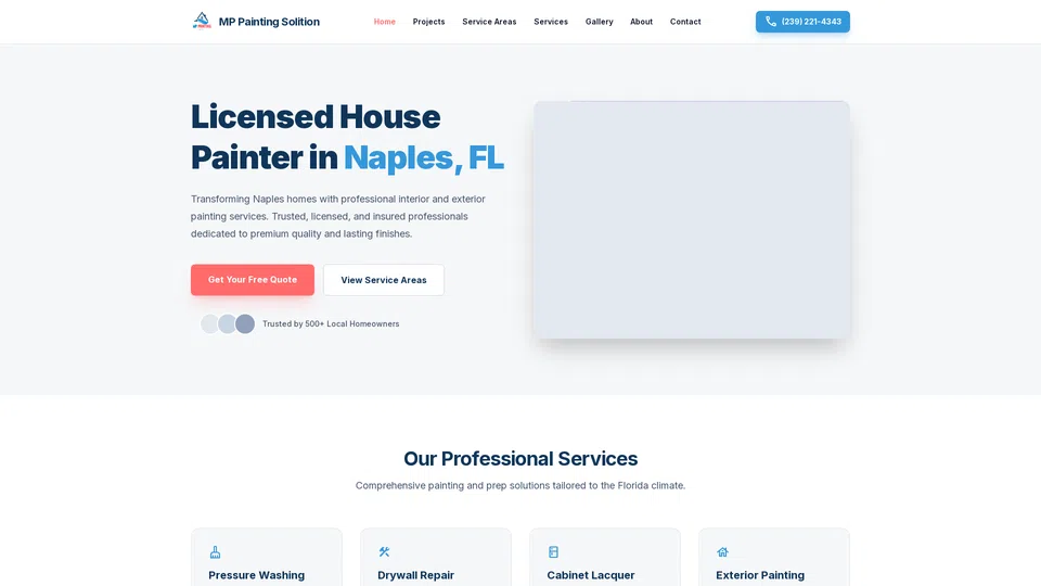 Homepage snapshot at launch