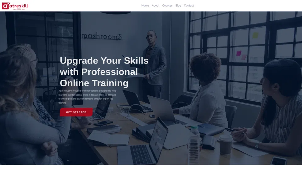 Homepage snapshot at launch