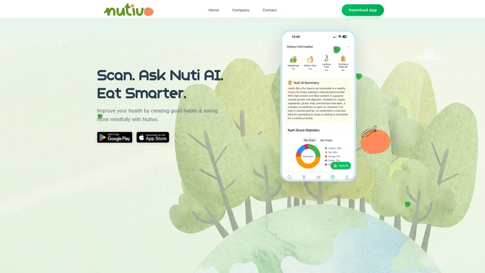 Homepage snapshot at launch