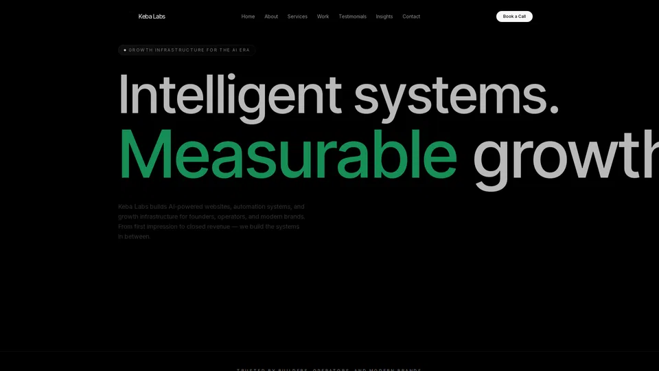 Homepage snapshot at launch